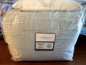 83901703 Threshold 4pc Twin/twin Extra Long Woven Diamond Comforter Set Light Teal Blue -