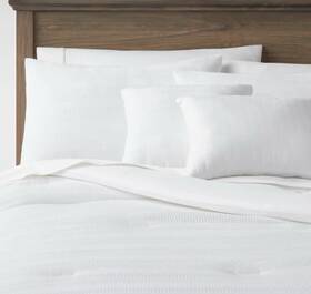 83905434 Threshold 5pc King Woven Waffle Comforter Set White Brand New Free Shipping