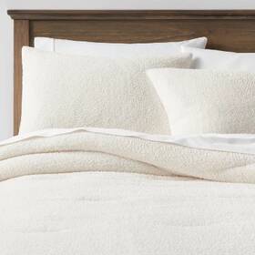 85237781 Threshold King Cozy Chenille Comforter And Sham Set Cream -