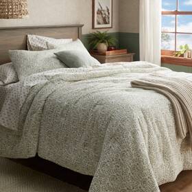 86714205 Threshold Full/queen Vine Botanical Printed Comforter Set New