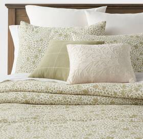 86714858 Threshold 8pc Queen Floral Comforter Set Green -