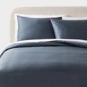 89209047 Threshold King Luxe Lyocell Duvet Cover And Sham Set Slate Blue -