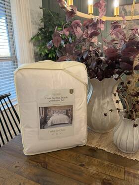 90046937 Threshold Full/queen Box Stitch Faux Fur Comforter And Sham Set Ivory - New
