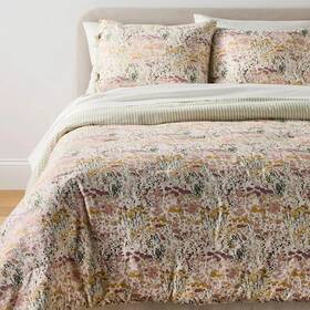 92079505 Threshold Reversible Floral And Stripe Comforter Twin/twin Extra Long Set - Nwt 92079505 Threshold Reversible Floral And Stripe Comforter Twin/twin Extra Long Set - Nwt