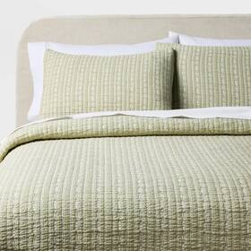 94684008 Threshold 3pc King Reversible Lightweight Matelasse Quilt And Shams Set Tinker