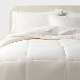 Threshold 94815025 Full/queen Performance Sateen Comforter And Shams Set Ivory -