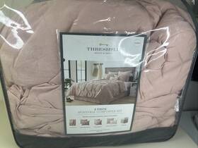 Phc49419 Threshold Montvale Pinch Pleat Comforter Size Queen Pink Please Read Description