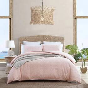 88096074 Tommy Bahama 3pc King Textured Waffle 100% Cotton Comforter And Sham Set