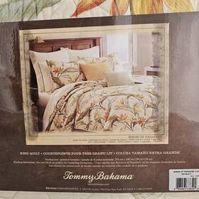 Tommy Bahama 883893338524 Birds Of Paradise Cotton King Comforter/quilt New