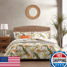 B09vhbxwzf Tommy Bahama - Queen Comforter Set Reversible Cotton Bedding Matching Shams