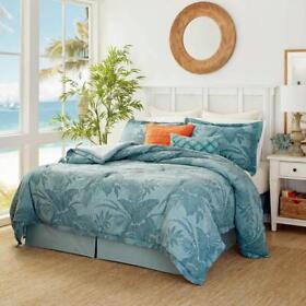 Ushsa31145072 Tommy Bahama Bedding Set California King Soothing Botanical Print Cotton Blue