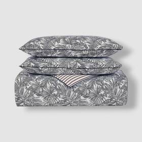 Tommy Hilfiger 046249719884 Blue Tropical Floral 3-piece Comforter Set Size Full/queen