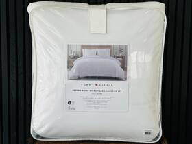 Tommy Hilfiger 883893971127 Micro Pique 3-pc. Full Queen Comforter Set White 300