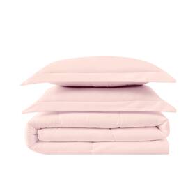 Truly Calm 783048137197 Antimicrobial 3 Piece Down Alternative Comforter Blush Twin - Xl
