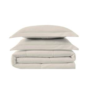 Cs3829khfq-1700 Truly Calm Everyday Antimicrobial 3-piece Khaki Microfiber Full/queen Down Alternative Set