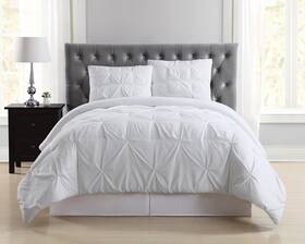 77407473 Truly Soft Pleated Comforter Set Full/queen White