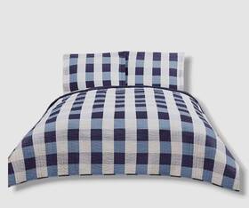 Truly Soft 783048031594 Blue Everyday Buffalo Plaid King Comforter Quilt Mini Set