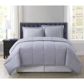 Truly Soft 783048100474 Everyday Reversible Down Alternative 3-piece Grey King