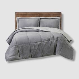 Truly Soft 783048102652 Gray Cuddle Warmth Full/queen Comforter Set