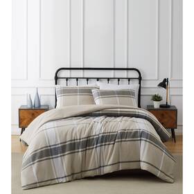 Truly Soft 783048164490 Printed Cotton Flannel Comforter Set Preston Plaid King/california Ki