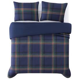92868224 Truly Soft 3pc Full/queen Bronson Plaid Comforter Set