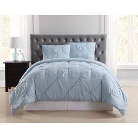 Cs1969lbkg-1500 Truly Soft King Comforter 3-pcs Set Classic Machine Wash Polyester Light Blue