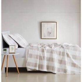 Qs2093khfq-2600 Truly Soft Quilt Set Queen Size Hypoallergenic Polyester In Browns Tans