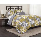 Tu38cvycr9 Unbranded Floral Yellow Gray Bedding Comforter Set Full 784857580624
