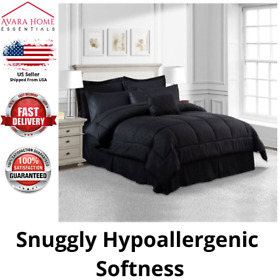 Twin Black Down Alternative Comforter Ultra Soft Luxury Hypoallergenic