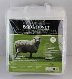 Q1-02-w1-d Twin Ducks Inc 100% New Zealand Wool Duvet Comforter White Double