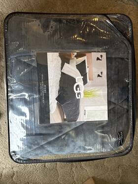 Ugg 008889010370 Avery Full Queen Comforter Set 3pc. Brand New Ocean Color Navy