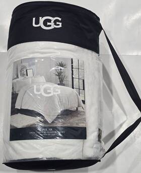 Ugg 008889186181 New In Bag Polar Snow White Twin Xl Comforter And Sham Set