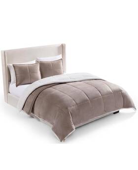 Ugg 008889215522 Blissful Full/queen Comforterset W 2 Shams Fawn Color White Fur
