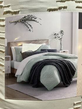 Ugg 008889330096 Koolaburra By Koolawash Polyester Comforter And Shams Set Full/queen Green