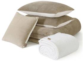 8889325405 Ugg Remina Comforter Set 5 Piece Bed In A Bag With Throw Blanket Decorative Pil