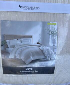Ugg Australia 008889279760 Koolaburra By 3pc King Comforter Set 1 2 Shams Oat Beige/khaki