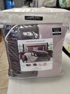 Ugg Australia 008889342167 Brody Reversible 5-pc. Full - Queen Comforter Set Smokey Mauve