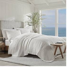 0888912288 Ugg Australia Campo Full Queen Quilt 3pc Set Inch Snow New Packaged Ribbon Opened