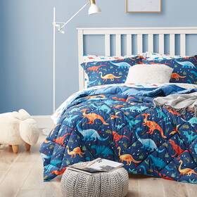Umchord 709923891060 Twin Bedding Comforter Set For Boys 5 Pieces Soft Lightweight Dinosaur Beddi