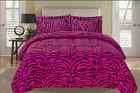 Unbranded 100 Microfiber 3 Piece Mini Comforter Set King Pink And Black Zebra Print 806222417745