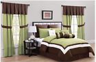 Unbranded Queen Bed In A Bag Clearance Green 20 Pc Discount Comforter Set Window Panels 841323104477