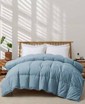 Bun-dc16003sb-k Unikome All Season Goose Down Comforter King - Steel Blue T4104158