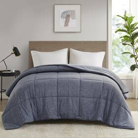 Urban Habitat 022164333923 Twin Comforter Set Cozy Soft Jersey Knit Bedding Box Quilting And Heathered D