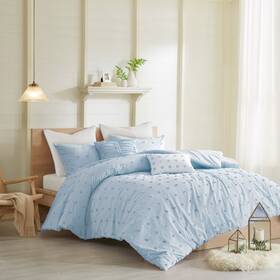 53622823 Urban Habitat 5pc Twin/twin Extra Long Kay Cotton Jacquard Duvet Cover Set