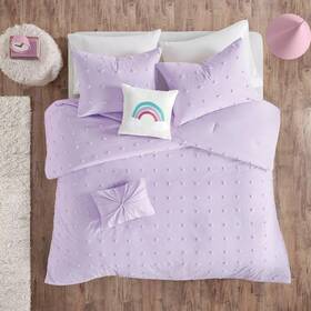 77787116 Urban Habitat Kelsey Cotton Jacquard Pom Kidsft Comforter Set - Lavender