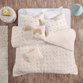 80251233 Urban Habitat Twin/twin Xl Kelsey Cotton Pom-pom Duvet Cover Set