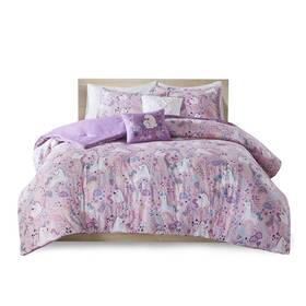 Urban Habitat Kids 086569152916 100% Cotton Comforter Set-fun Print And Vibrant Color Modern Design All Seaso