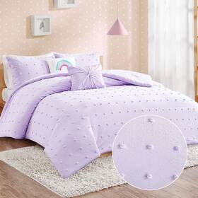 Urban Habitat Kids 086569276674 Callie Cotton Jacquard Weave Colorful Pom Comfort