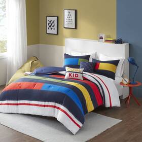 Uhk10-0143 Urban Habitat Kids 100% Cotton Comforter Set - Fun Print And Vibrant Color Mo