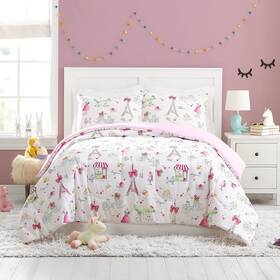 Urban Playground 041808967676 Pretty In Paris 3-piece Comforter Set Ultra Soft All Season Print Bedding M